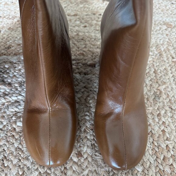 ZARA Heeled Leather Knee-High Boots – New w/ Tags – Size EU 38 / US 7.5 🤎 - Picture 5 of 14
